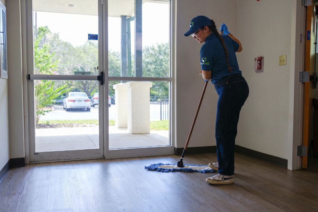 Clean Heart cleaning a professional office in Orlando